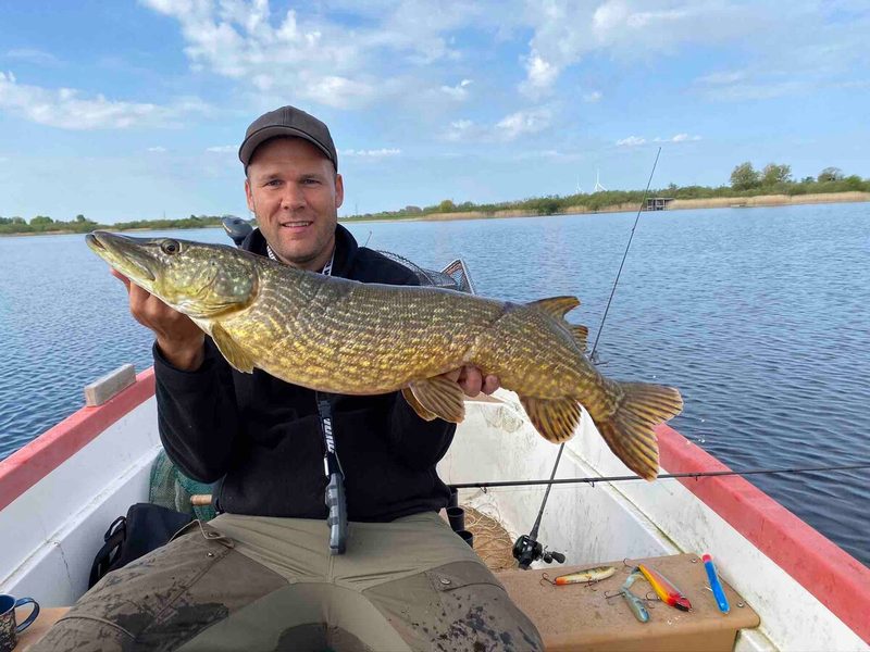 Gedde fanget fra båd på Tissø